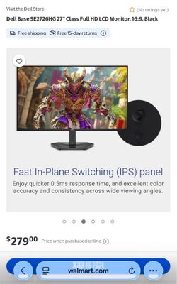 Dell SE2726HG monitor