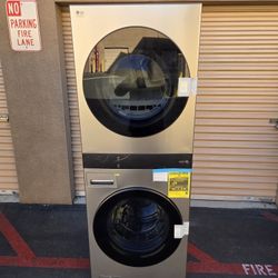 LG Studio Stackable Washer And Gas Dryer 