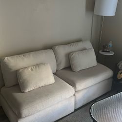 Cream colored couch - HAS A 3rd PIECE 