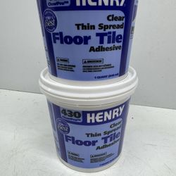 Henry Floor Tile Adhesive Quarts. $10 Takes Both Qts. Must Pickup