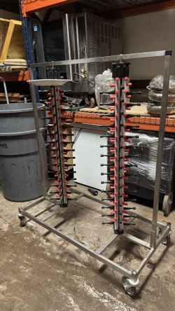 Commercial stainless steel rotating bakery rack