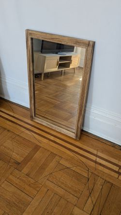 EMERGENCY MOVING SALE: Twin Bed Frame + Bunkie Board + Wood Wall Mirror (FULLY DISASSEMBLED)