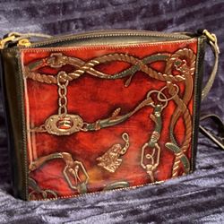 Mateus Leather Shoulder bag made in Florence Italy hard body purse