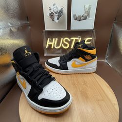 Nike Air Jordan Retro 1 Mid SE Black Laser Orange Women’s Sz 8.5