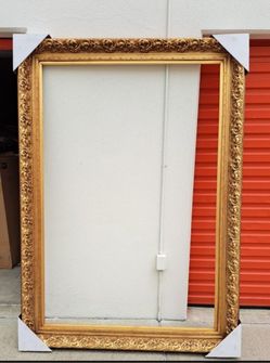 AMAZING HEAVY CARVED REAL WOOD 48"X72" PICTURE FRAME**BAROQUE ORNATE GALLERY QUALITY!!