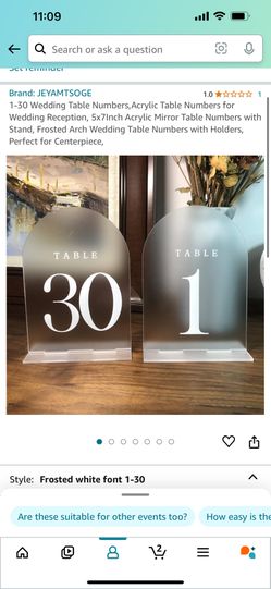 Table Numbers 1-27