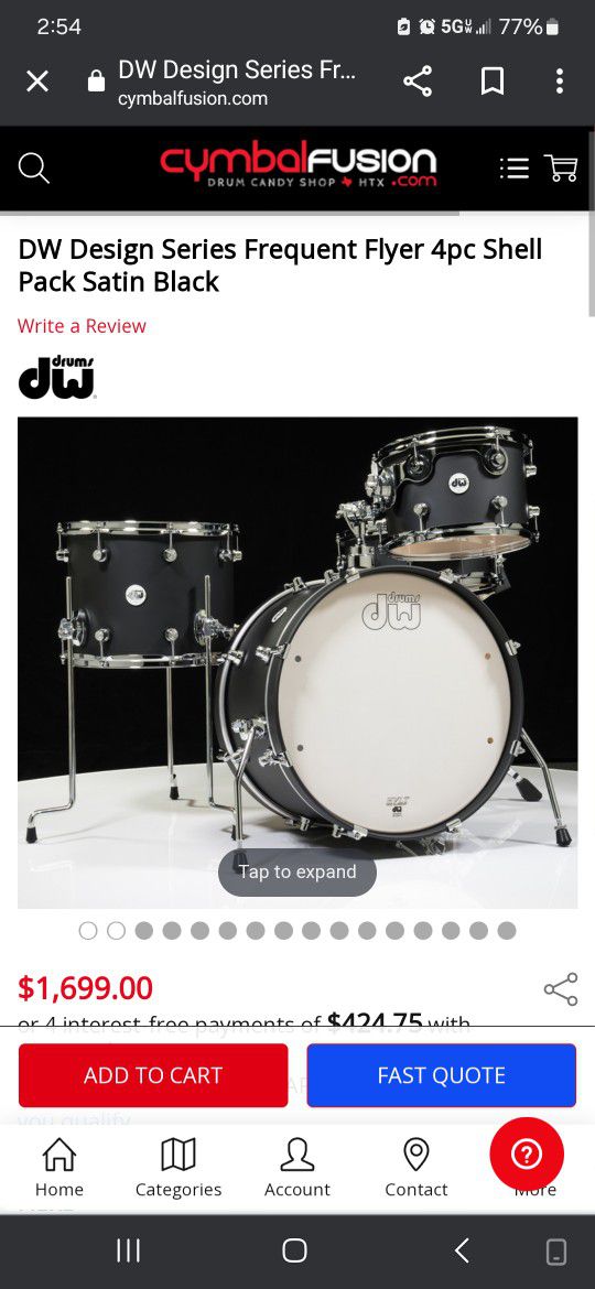 Dw Drums  and Cymbals Trade For Bigger Size