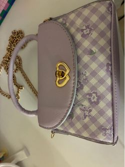 Lavender Floral Mini Crossbody Handbag
