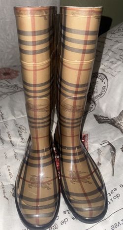 Burberry Haymarket Check Rain Boots