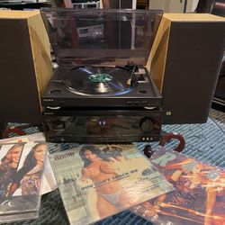 sony turntable receiver,JBL speakers,subwoofer,bluetooth module.