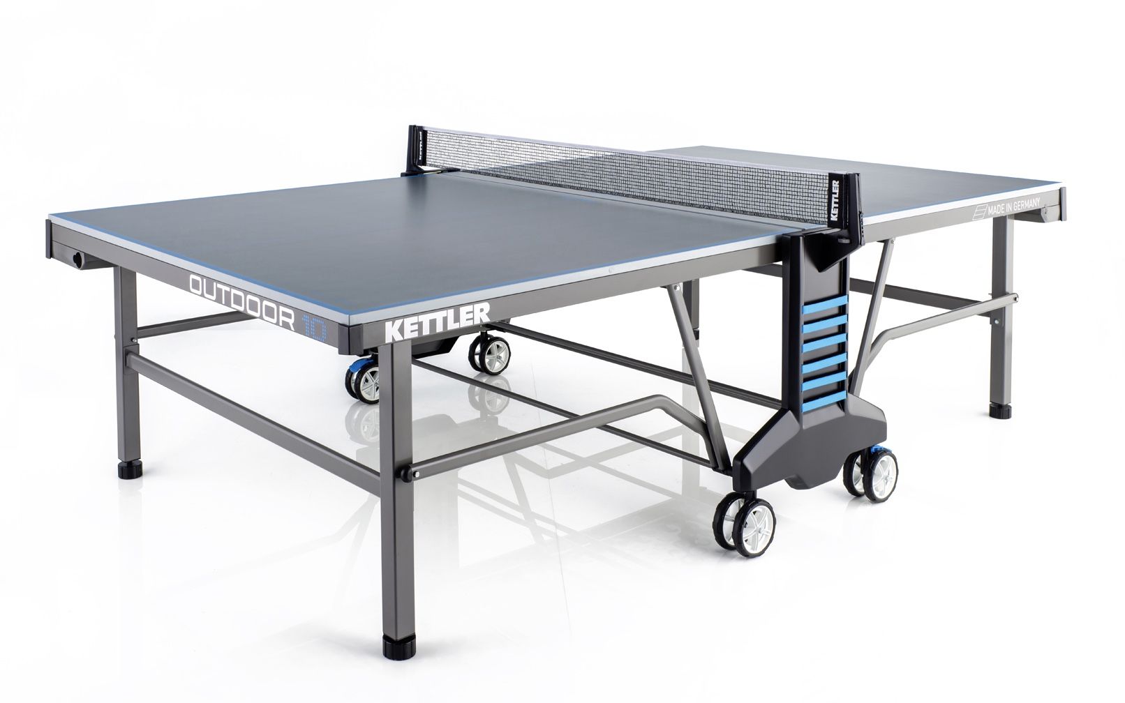 Kettler Outdoor 10 Table Tennis Table 4-Player Bundle
