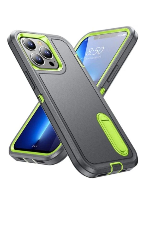 Gray+green Case For iPhone 13 Promax  (12)