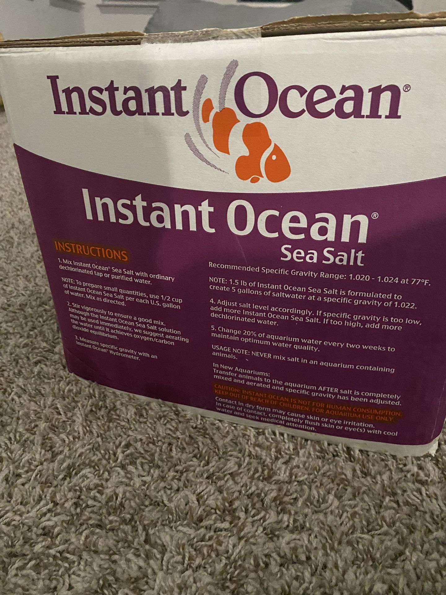Instant Ocean Sea Salt For Fish Tank