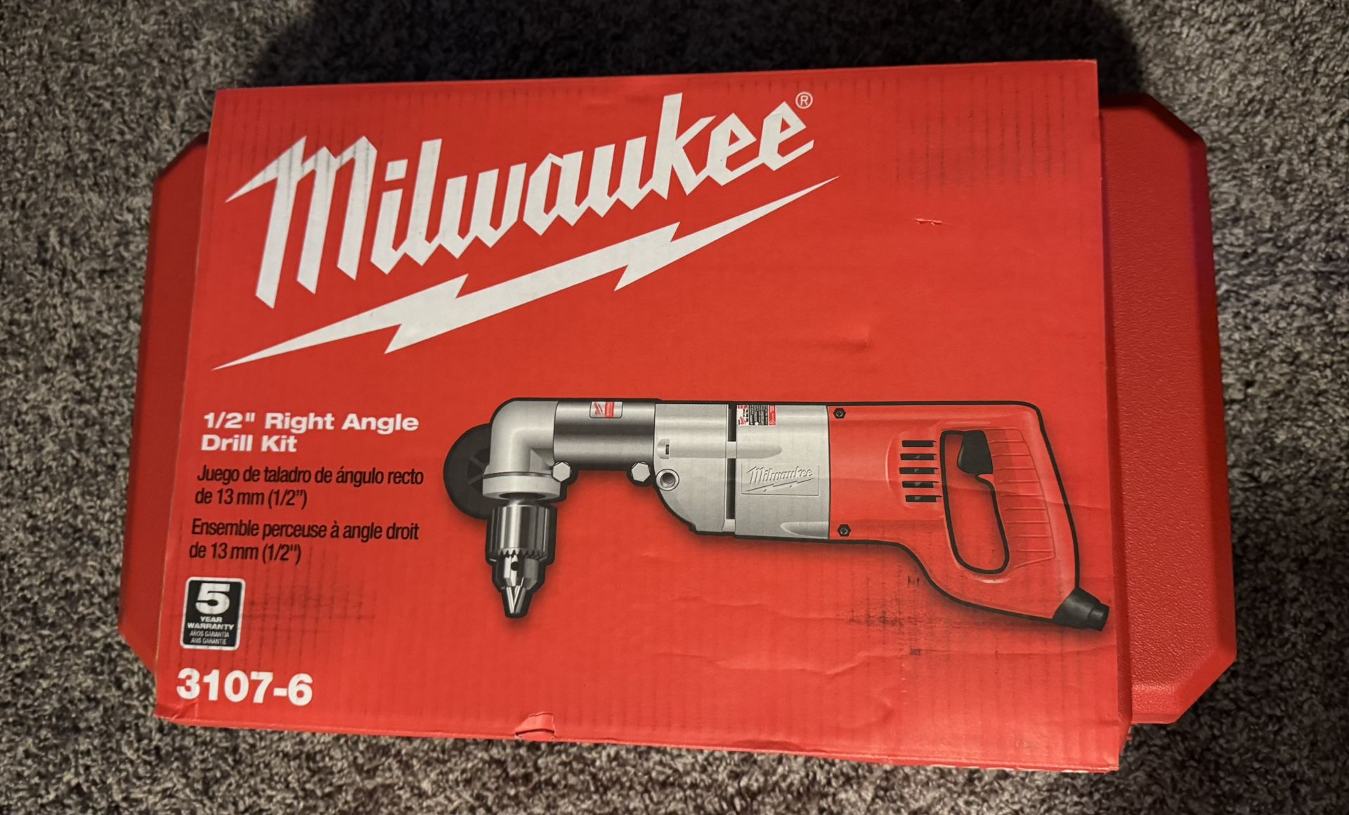 Milwaukee 7 Amp Corded 1/2 in. Corded Right-Angle Drill Kit with Hard Case