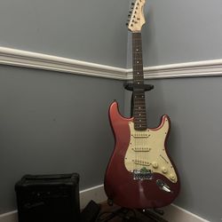 Electric Guitar With Amplifier 