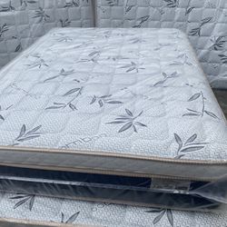  😴Mattress pillow top🥱 💎All sizes 💎12” inches tall 🔵Queen $199 🟣Full $180 🟠Twin $150 🟡King $330 🔴Cal king $330 🔘 Delivery available🚛