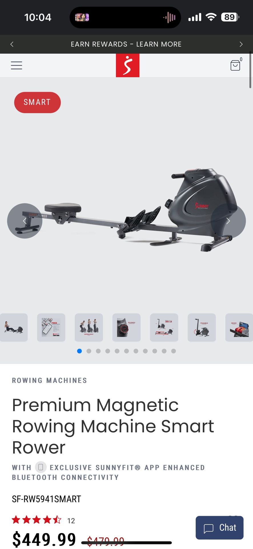 Premium Magnetic Rowing Machine Smart Rower