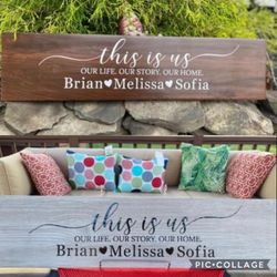Personalized family sign