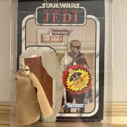 Vintage Star Wars Return of the Jedi Prune Face W/ Backing Card 