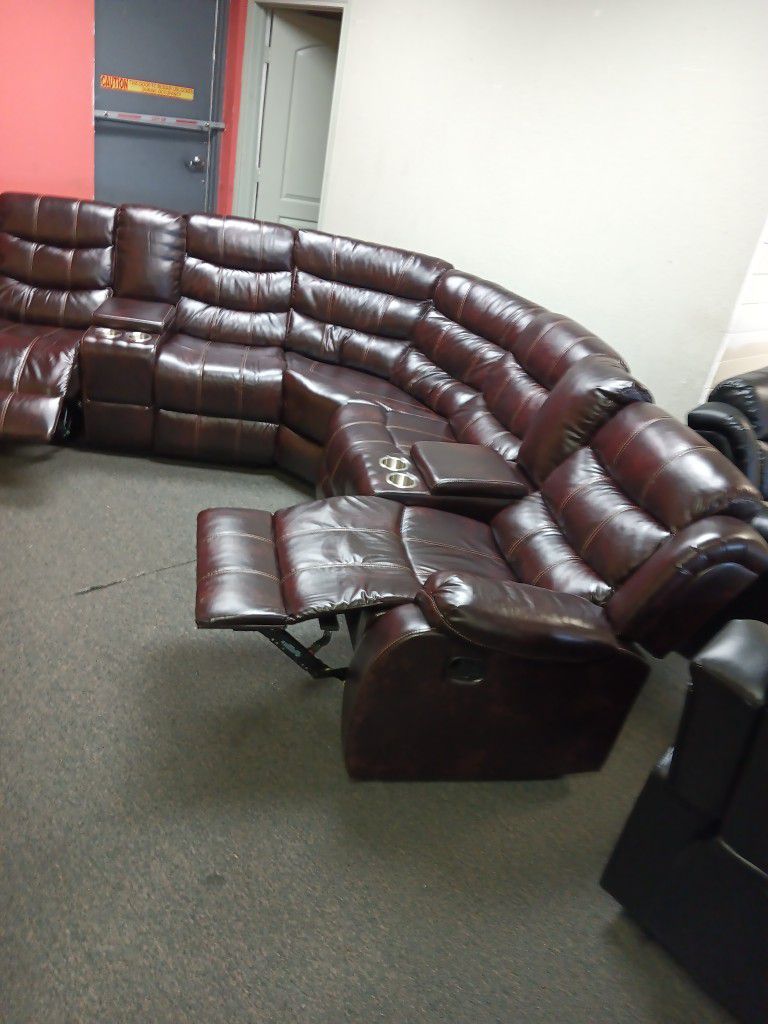 New Brown Reclining Sectional Including Free Delivery