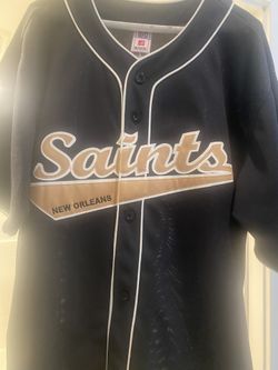 Drew Brees NFL Baseball Jersey (Blk) L 