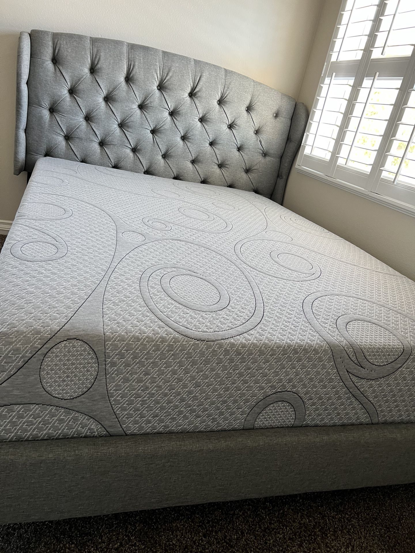 Queen Bed With Memory Foam Mattress Only $480 Full Bed $465