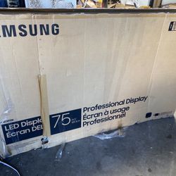 S amsung Business QB75R 75 inch 4K UHD 3840x2160 LED Commercial Signage Display for Business with HDMI, Wi-Fi, 350 nit (LH75QBREBGCXZA), Black