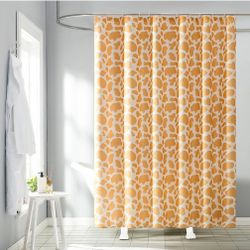 13-Piece Dusty Orange Idaho Shower Curtain Set, 72"