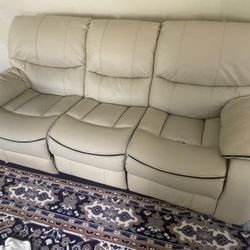Hamilton Reclining Sofa Cream