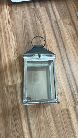 Rustic Wood and Metal Decorative Lantern