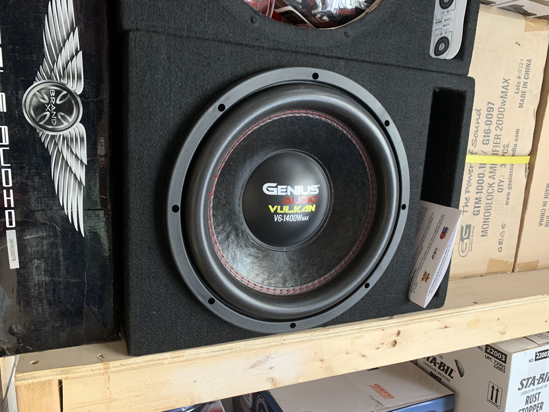 Brand New 12” Genius Audio Vulkan Subwoofer + New Ported Enclosure
