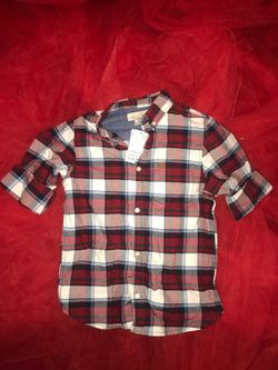 Boys plaid collar shirt