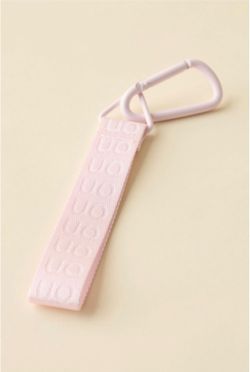 Pink and blue carabiner keychain