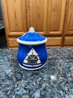 Vintage Lefton China  "By The Sea" Nautical Side by Side pair of Salt And Pepper Shakers.  Size approximately 4 inches tall.  Brand new never used wit