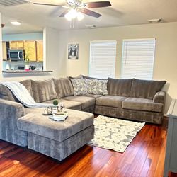 Gray Spacious Couch  