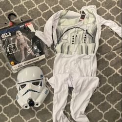 Star Wars Stormtrooper Costume Kids Size Small 