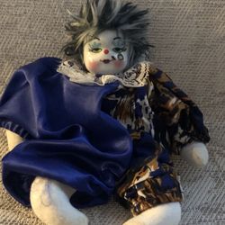 Vintage Clown With Porcelain Face