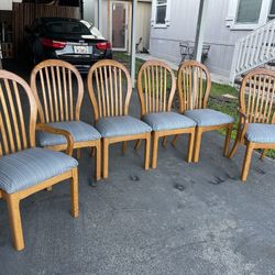 6 Sillas 🪑 Tapiceria Nueva Casi Nuevas 