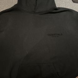 All black essentials hoodie