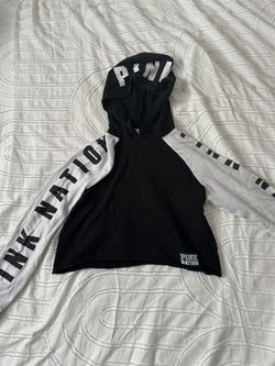 Black PINK cropped hoodie