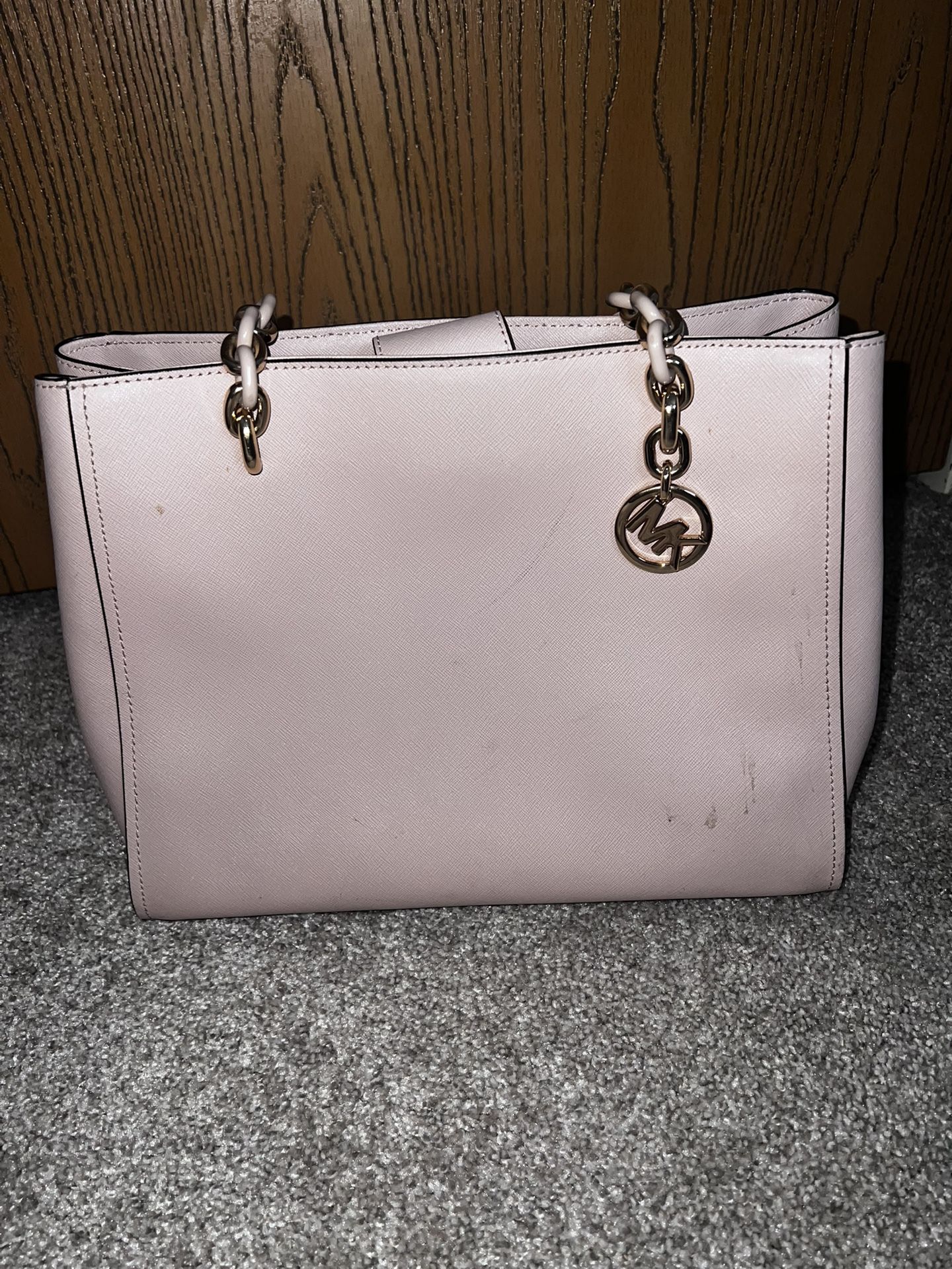 Michael Kors Pink Leather Tote Bag – Used