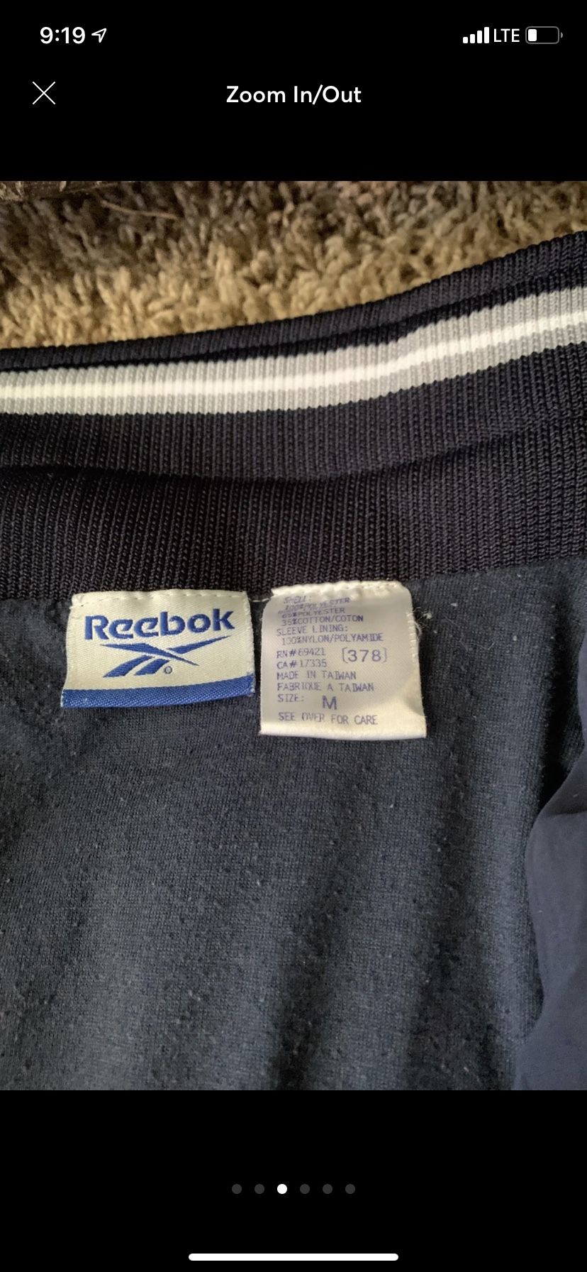 Vintage Reebok jacket sz m in good condition