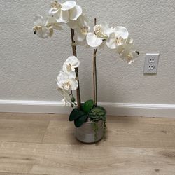 Faux Orchid Flower Decor (Moving, Must Go)