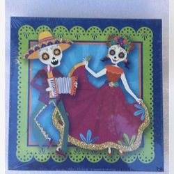 Dia De Los Muertos Sugar Skull Dancing Couple Decor..