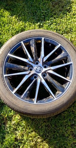 2024 1 OEM TOYOTA CAMRY 18" WHEEL WITH LIKE NEW 2024 HANKOOK 235/45/18 FOR ANY CAMRY 2021 TO 2024 WITH NO CENTER CAP WITH NO DENTS OR CRACKS ONLY 1