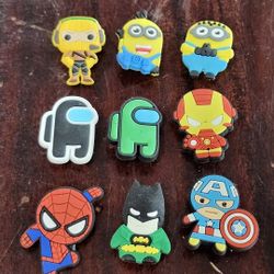 Lot of 9 Croc Charms New Unused