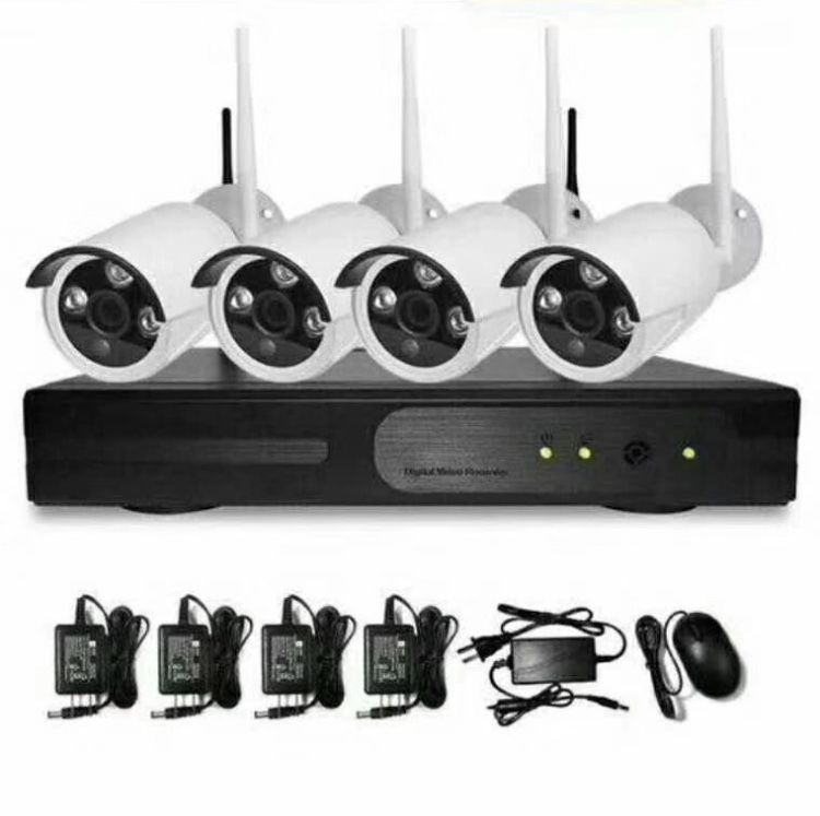 4 PCS 720 P Outdoor HD Wireless Home Security Camera System Wifi Wire-Free✔ Plug &Play✔Easy Remote✔No Monthly Fee