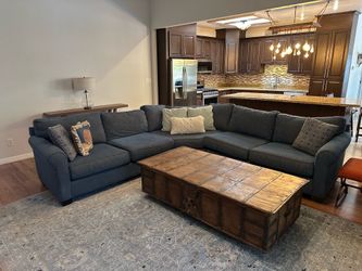 Blue three piece sectional