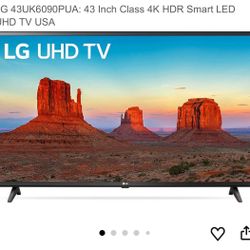 LG 43” 4K UHD Smart LED TV (Model 43UK6090PUA) with Remote & Stand