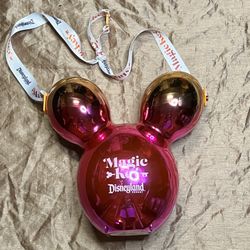 Disney Magic Key Metallic Pink Gold Ombre Balloon Mickey Popcorn Bucket Disneyla